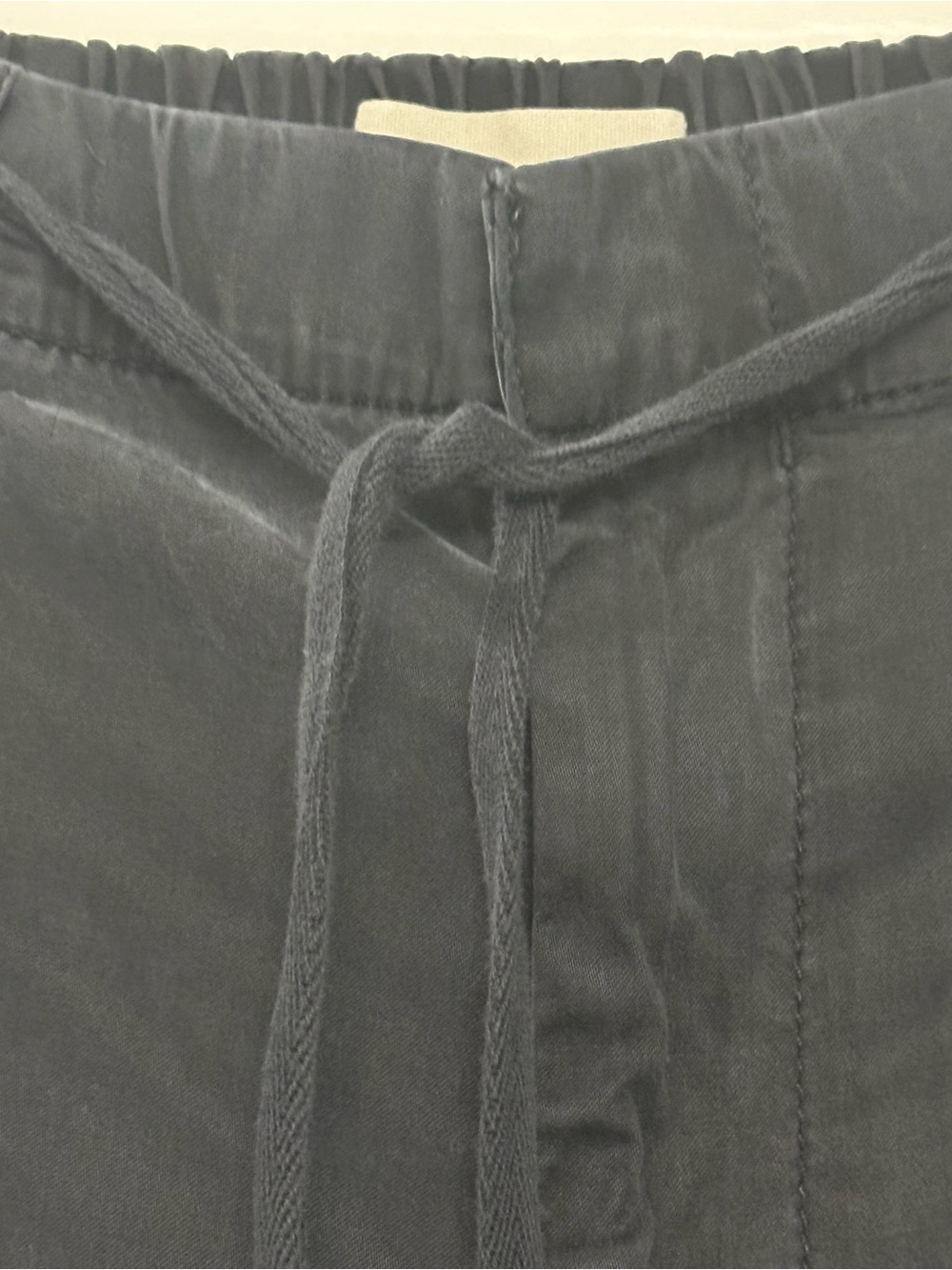 Lou & Grey for LOFT Utility Pants M Washed Black Gray Drawstring Lyocell Tapered - Picture 7 of 7